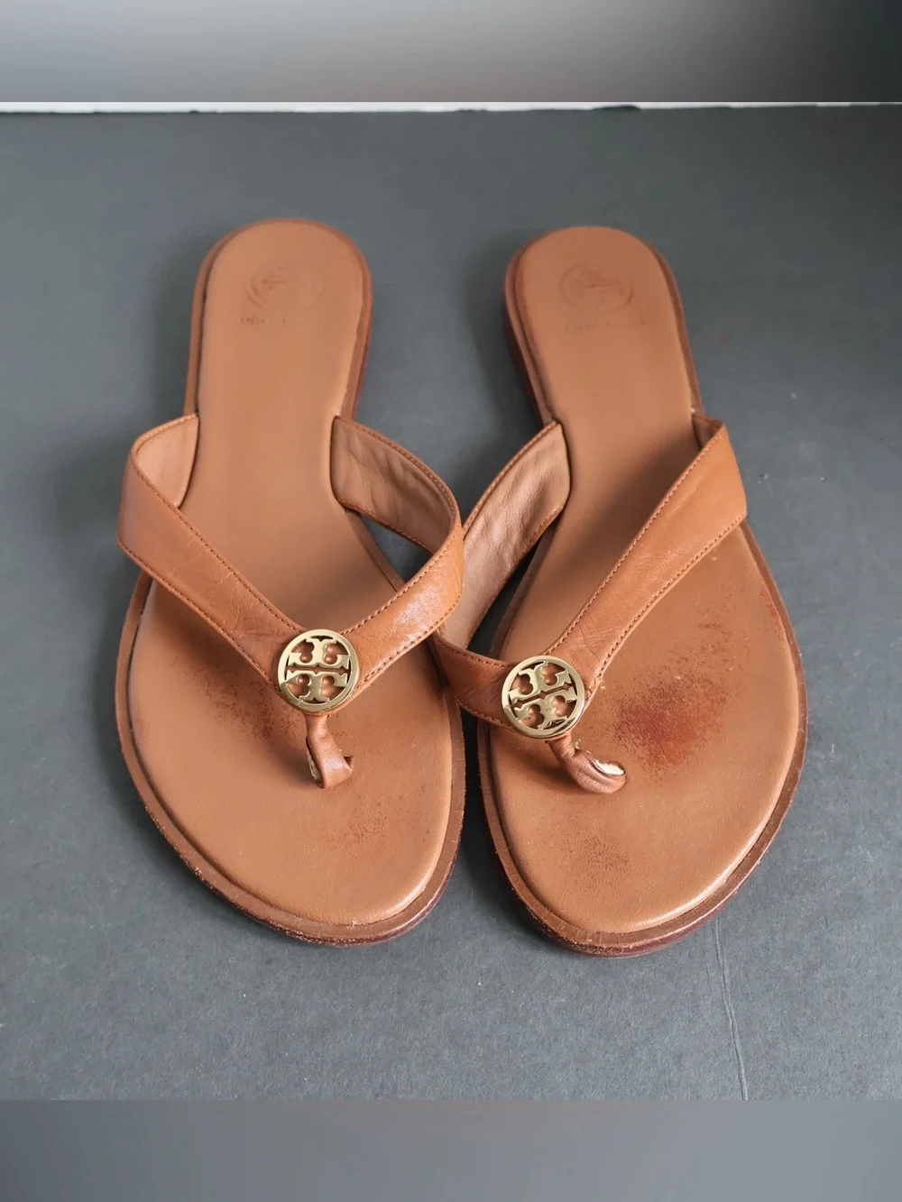 Tory Burch Romy Leather Sandals Size 8M - Picture 2 of 10